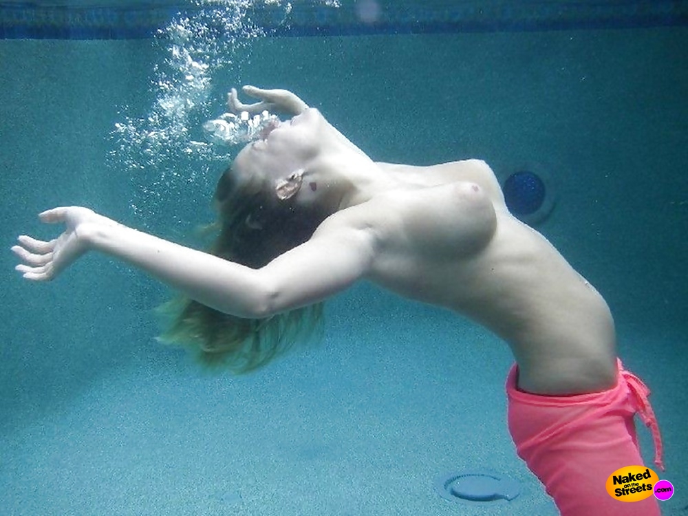 Topless swimming