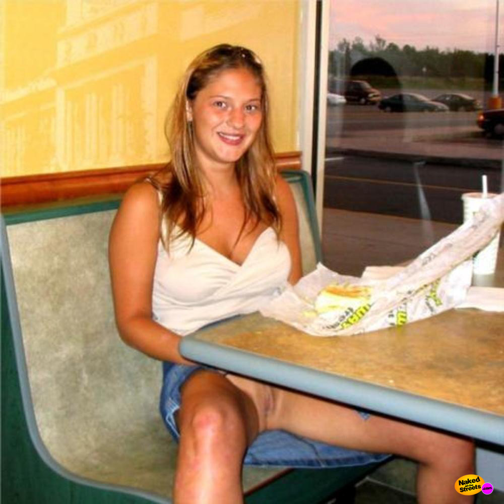Naughty girl shows off her cooch at the subway