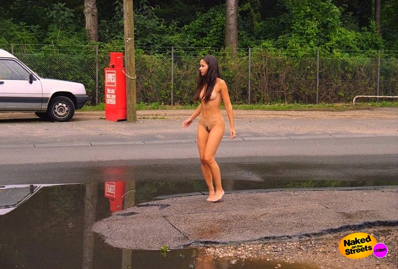 Naked in the parking lot
