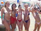 Five horny college co-eds flashing their tits at spring break!