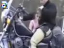 Crazy bitch sucks off her man on a motorcycle!