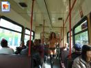 Kinky amateur slut posing fully nude in the middle of a crowded bus
