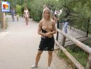 Sexy newlywed blonde chick tries to bring some spice to the vacation pictures