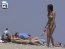 Young teens secretly filmed on a nude beach