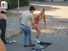 2 Naughty girls caught stripping on the streets 