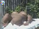 Spying on Janet Jackson sunbathing in the nude