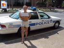 Naughty girl flashes her titties for the cops