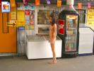 Hot teen girl tries to get some free icecream by going nude