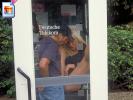 Hot blonde slut gets pounded in a phone booth