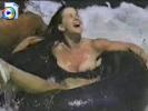 The waterslide makes her boobies run wild