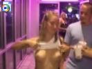 Drunk English girls show off their titties and asses in the club