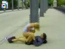 Crazy naughty girl riding dick right on the streets