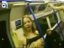 2 Girls flashing and eating eachother out in the London Underground! Crazy vid!