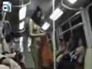 This college girl tries to make some cash by stripping in the subway