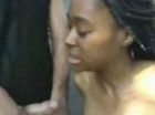 Young black girl abused by two guys