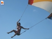 Naked parachute ride