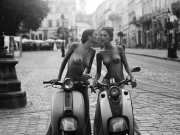Naked girls and their scooters (Galleries)
