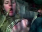 Poor girl pukes while group of guys fuck her