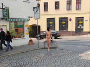 Skinny bitch walks the streets naked (Galleries)