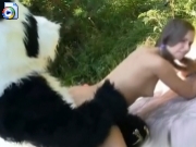 Teen fucked by panda bear