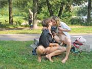 Lesbians playing with their pussies on a hot summer day (Galleries)