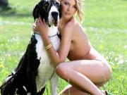 Perfectly hot blonde loves walking her dog naked (Galleries)