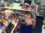 Girl accidentally loses top in store