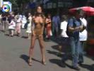 Cute teen hottie gets naked on the streets
