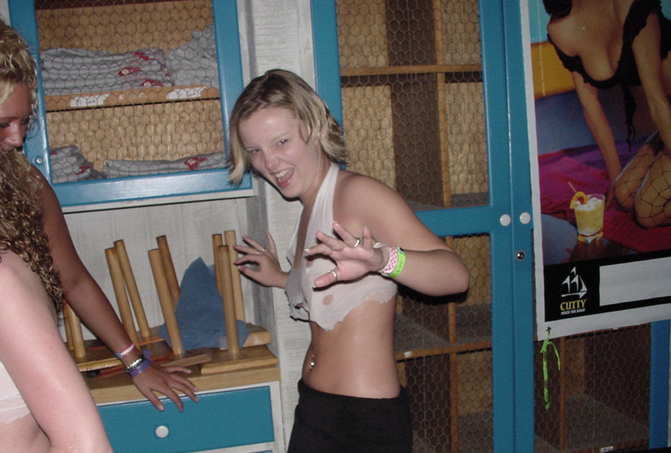 Collection of sexy slutty coeds at a wild college party