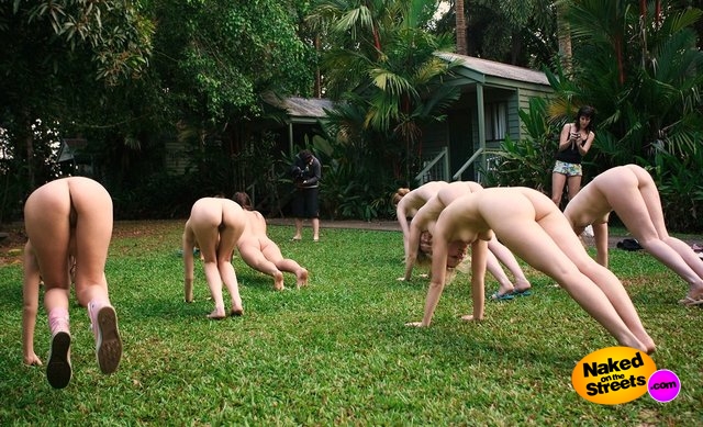 Naked yoga