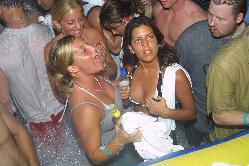 These horny public party sluts probably suck dick for beer