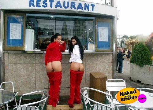 Girls being naughty at restaurants