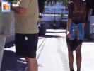 Hot blonde chick with a very interesting skirt flirting with old dude.. kinky! (Pictures)