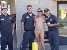 Blonde milf posing nude at the fire dept