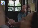 Kinky girl sucks cock in a public bus