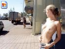 Hot girl shows off her boobies in the sun