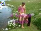 Amateur couple make an outdoor sextape