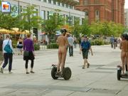 Taking your clothes off allows for perfect segway driving