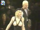 Madonna flashing her tits right in the middle of a fashionshow catwalk