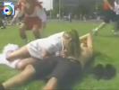 Chick suckin a dude off in the middle of a park, with a TV-Crew watching! Crazy! (Videos)