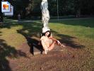 Very slutty toned girl shows off her body in the park (Galleries)