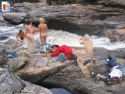 Skinny dipping during hike