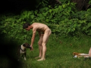 Couple caught fucking outdoor while dog watches (Galleries)