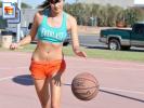 Sexy young chick flashes while playing basketball (Galleries)
