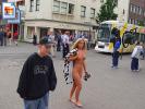 Crazy blonde slut walks through town wearing nothing at all (Galleries)