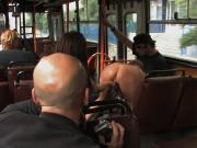 Submissive girl fucked hard in public bus (Galleries)