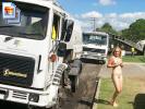 Amateur teenie walks around her home town with no clothes on (Galleries)
