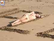 Nude beach relaxing