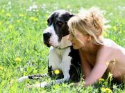 Perfectly hot blonde loves walking her dog naked (Galleries)