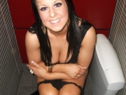 Girls get naughty in public toilets (Galleries)